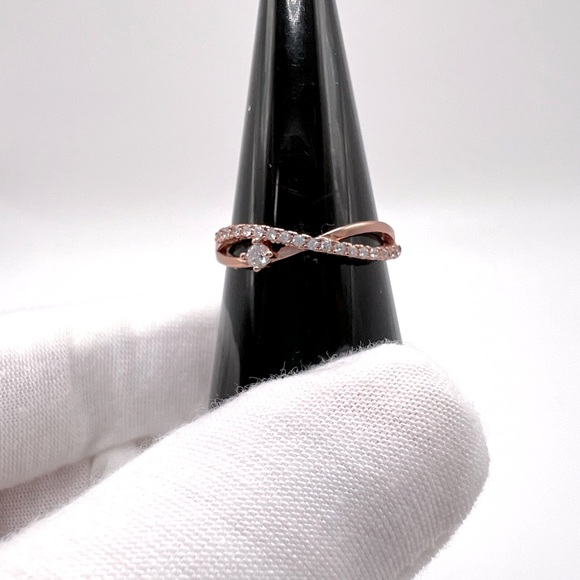 Jewelry - Sale $12 Firm! Rose Gold Plated over Sterling Cz Ring